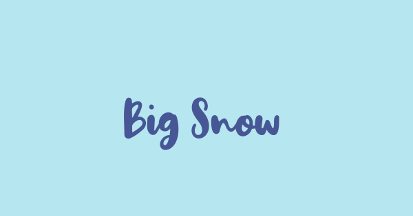 Big Snow font thumb